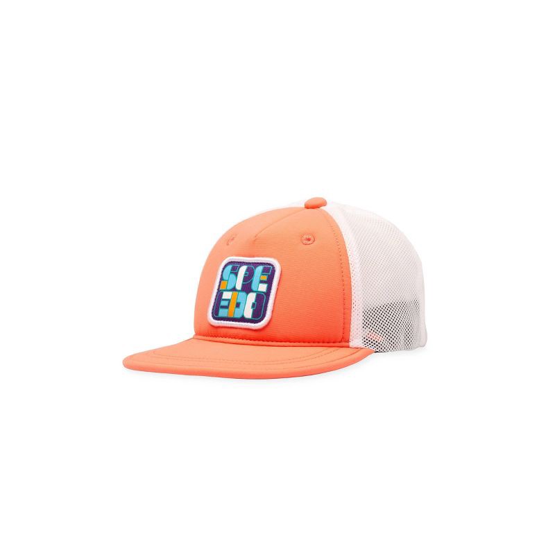 slide 1 of 5, Speedo Kids' Trucker Hat - Orange: Abstract Design, Knit, Lightweight, 1 ct
