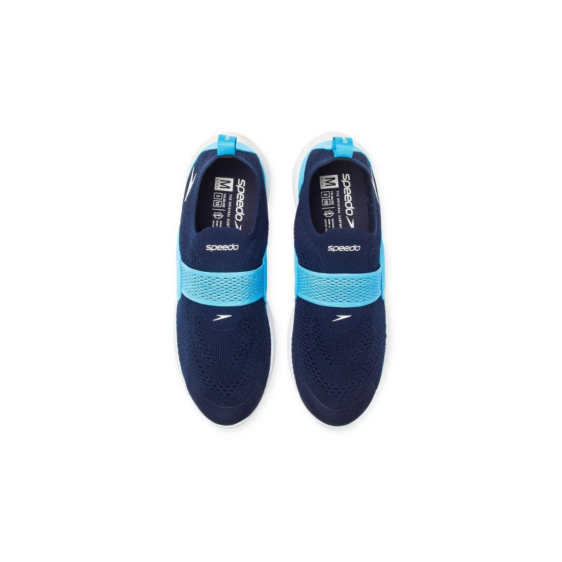 slide 3 of 6, Speedo Adult Men's Pull On Water Shoes - Navy S: Abstract Pattern, Round Toe, 1 ct