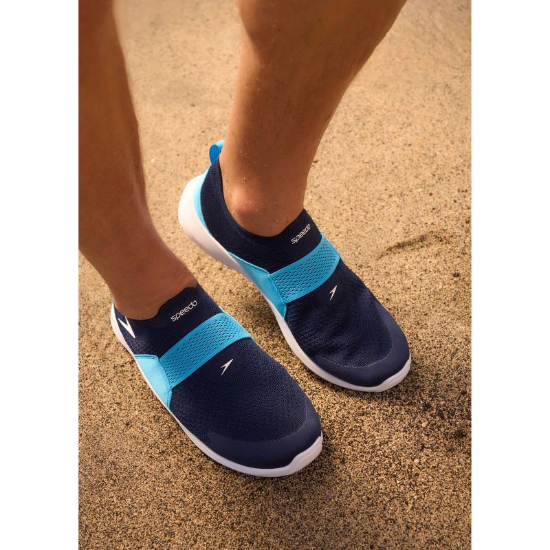 slide 6 of 7, Speedo Adult Men's Pull On Water Shoes - Navy L, 1 ct