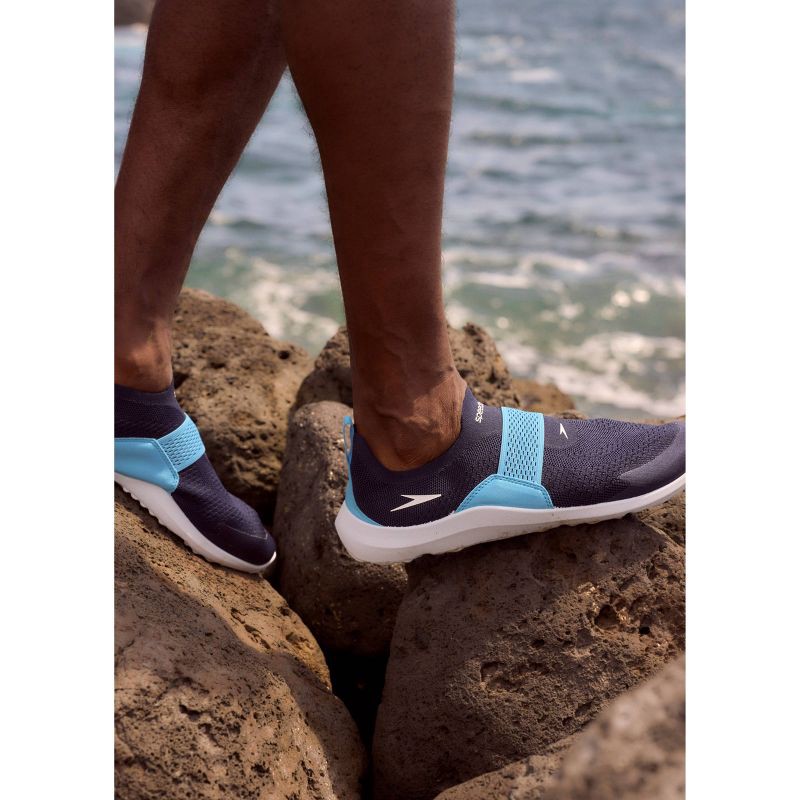 slide 7 of 7, Speedo Adult Men's Pull On Water Shoes - Navy L, 1 ct