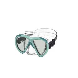 Speedo Adult Explorer Dive Mask - Teal/Clear/Gray: Polycarbonate & Silicone Materials