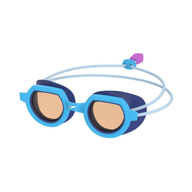 slide 1 of 5, Speedo Kids' Sunny Vibes Swim Goggles - Blue: Flexible Construction, Anti-Fog Lens, 1 ct
