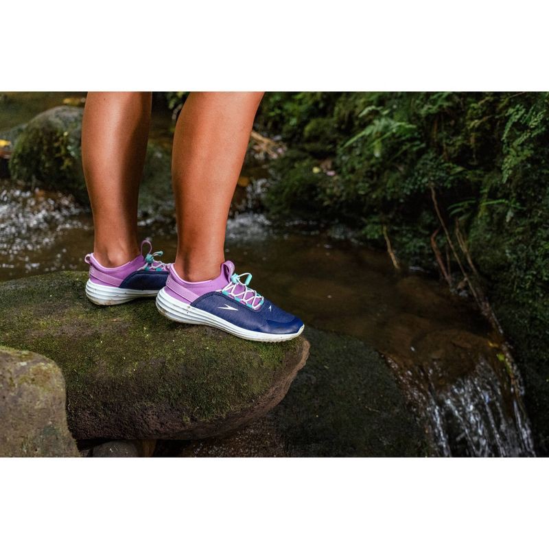 slide 6 of 6, Speedo Adult Women's WaterTrek Water Shoes - Navy/Purple L, 1 ct