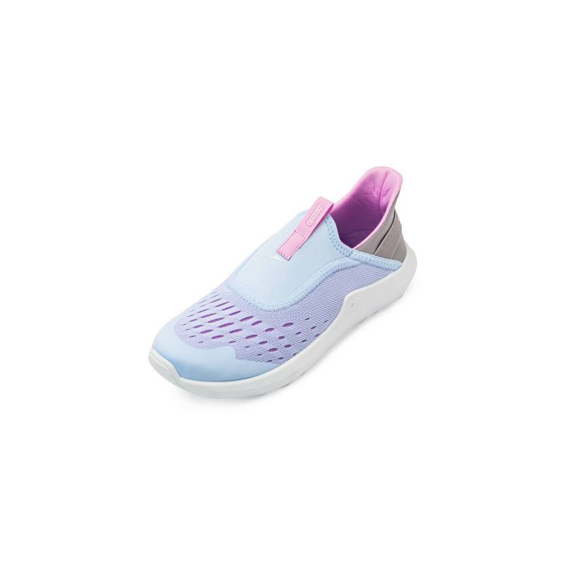 slide 1 of 6, Speedo Adult Women's Pull On Water Shoes - Light Blue S: Breathable, Non-Slip Swim Footwear, 1 ct