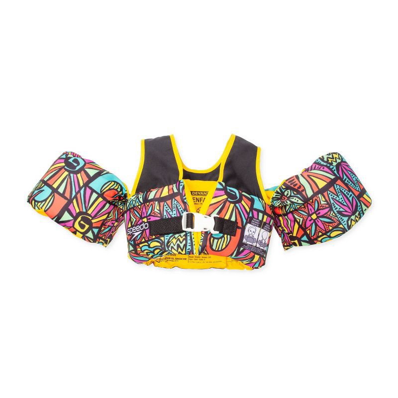 slide 2 of 3, Speedo Splash Jammer - Black: Polyethylene & Polyester Life Jacket Vest, Youth Size, 1 ct
