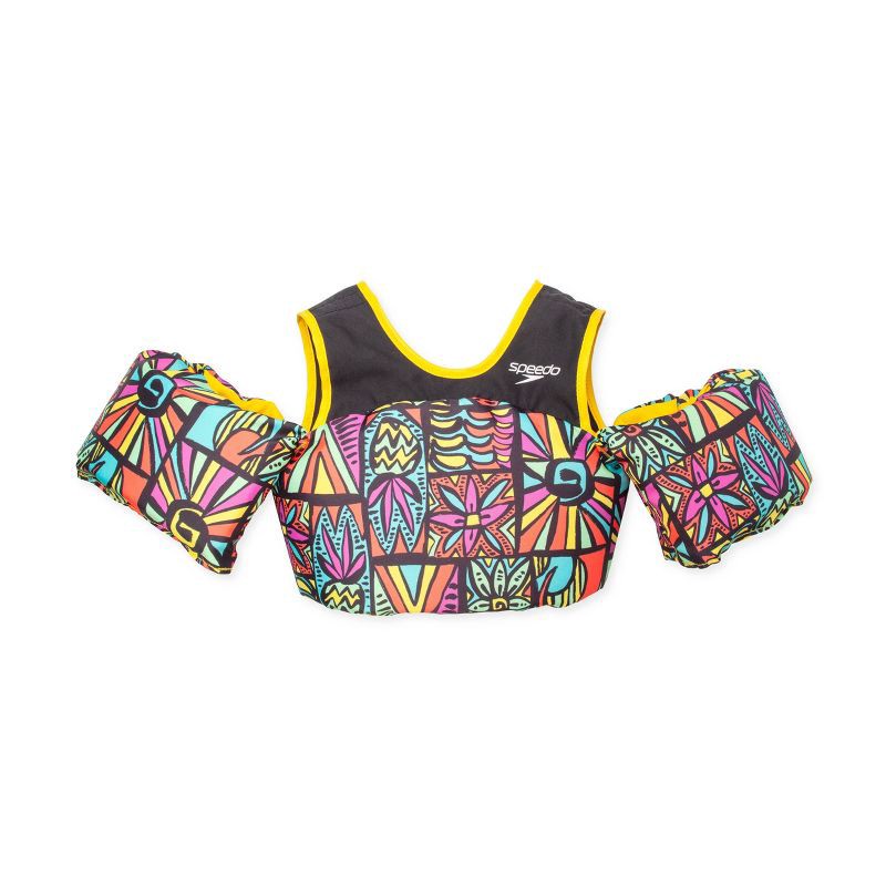 slide 1 of 3, Speedo Splash Jammer - Black: Polyethylene & Polyester Life Jacket Vest, Youth Size, 1 ct