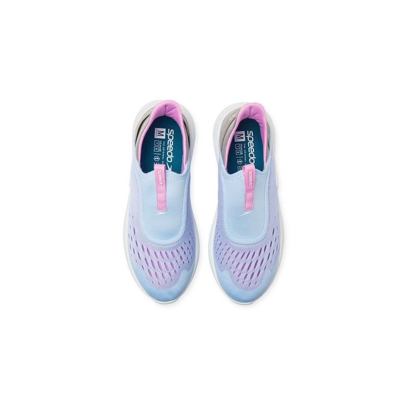 slide 3 of 6, Speedo Adult Women's Pull On Water Shoes - Light Blue M: Non Marking Sole, Breathable Upper, 1 ct