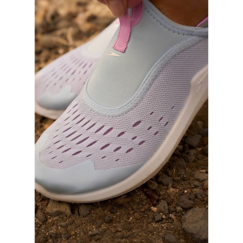 slide 6 of 6, Speedo Adult Women's Pull On Water Shoes - Light Blue L: Non Marking Sole, Breathable Upper, 1 ct