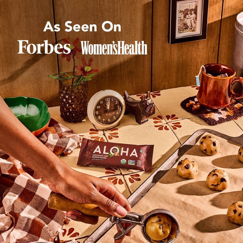 slide 3 of 6, ALOHA Chocolate Chip Cookie Dough Plant-Based Protein Bars - 14g Protein - 9.88oz/5ct, 9.88 oz, 5 ct