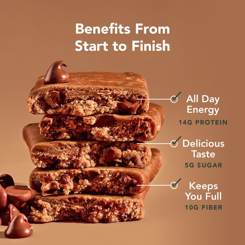 slide 5 of 6, ALOHA Chocolate Chip Cookie Dough Plant-Based Protein Bars - 14g Protein - 9.88oz/5ct, 9.88 oz, 5 ct