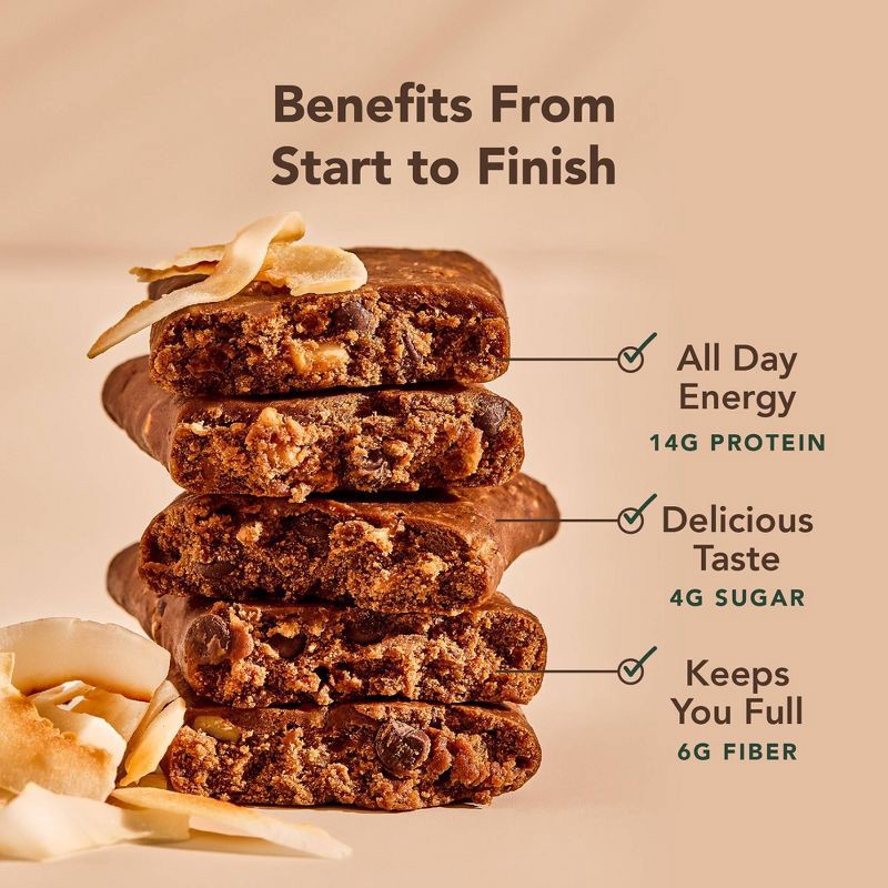 slide 5 of 7, ALOHA Coconut Chocolate Almond Plant-Based Protein Bars - 14g Protein - 9.88oz/5ct, 9.88 oz, 5 ct