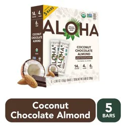 ALOHA Coconut Chocolate Almond Plant-Based Protein Bars - 14g Protein - 9.88oz/5ct