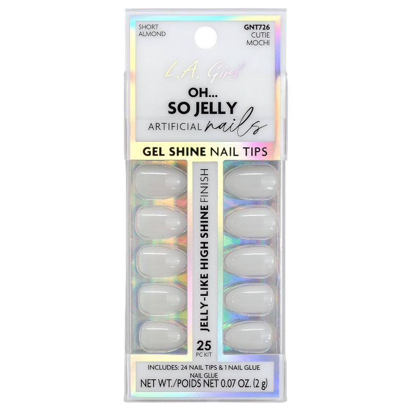 slide 1 of 9, L.A. Girl Oh So Jelly Fake Nail Tips - Cutie Mochi - 25ct, 25 ct