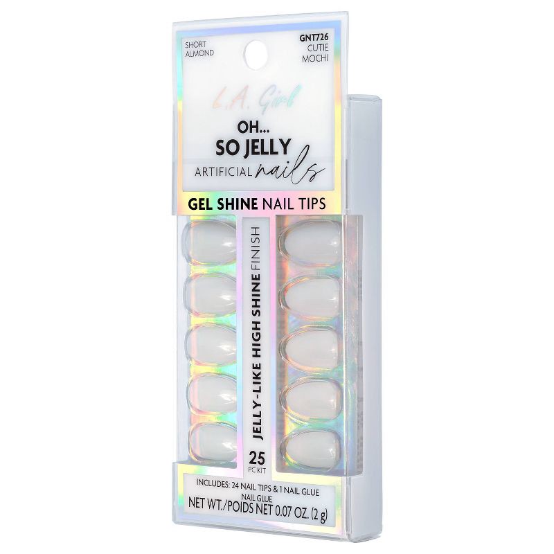 slide 5 of 9, L.A. Girl Oh So Jelly Fake Nail Tips - Cutie Mochi - 25ct, 25 ct