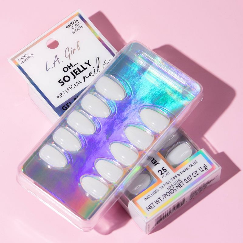 slide 7 of 9, L.A. Girl Oh So Jelly Fake Nail Tips - Cutie Mochi - 25ct, 25 ct