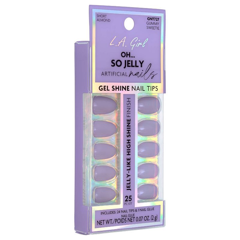 slide 4 of 8, L.A. Girl Oh So Jelly Fake Nail Tips - Gummy Sweetie - 25ct, 25 ct