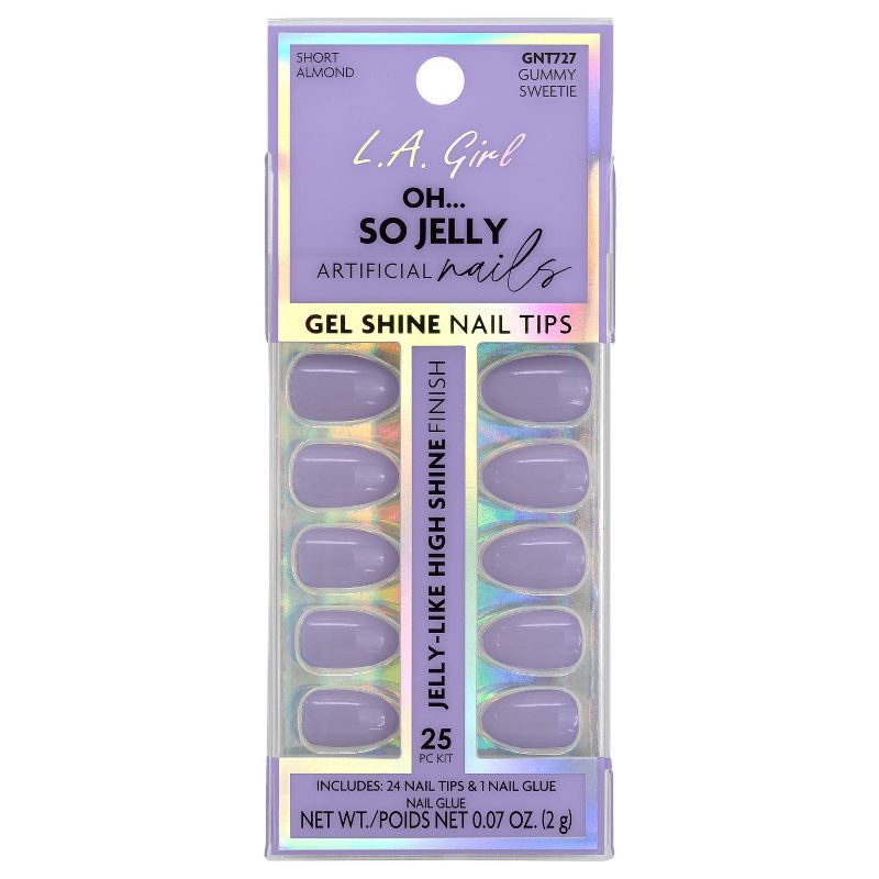 slide 1 of 8, L.A. Girl Oh So Jelly Fake Nail Tips - Gummy Sweetie - 25ct, 25 ct