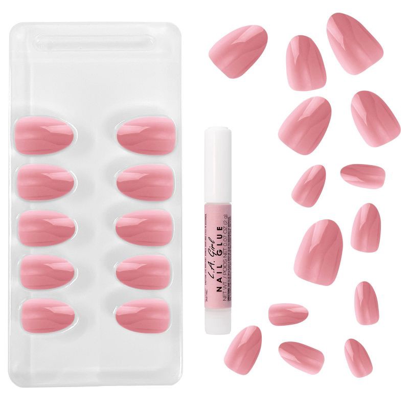 slide 3 of 8, L.A. Girl Oh So Jelly Fake Nail Tips - Love you a Latte - 25ct, 25 ct