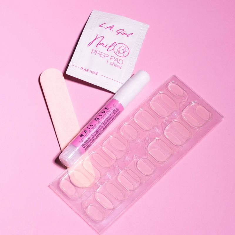 slide 9 of 9, L.A. Girl Luxe Shine Nails Fave - Black French Tip - 28ct, 28 ct