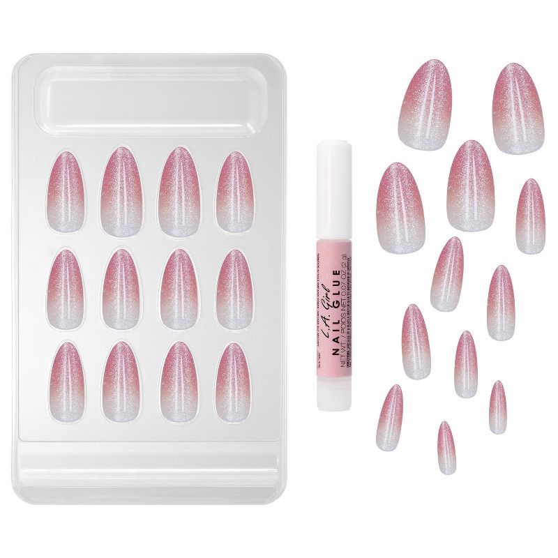 slide 3 of 8, L.A. Girl Luxe Shine Nails Fave - Ombre French Tip - 28ct, 28 ct