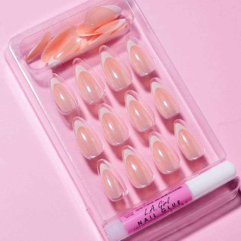 slide 7 of 9, L.A. Girl Luxe Shine Nails Fave - Mirror French Tip - 28ct, 28 ct