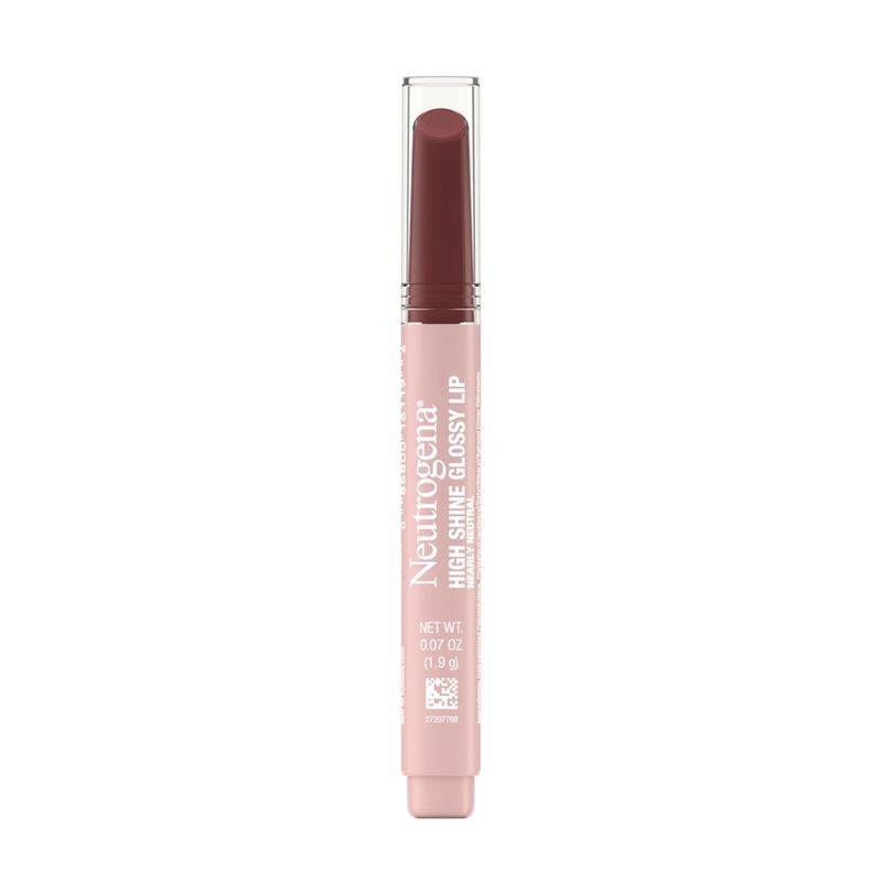 slide 1 of 8, Neutrogena High Shine Glossy Lip Balm - Nearly Neutral - 0.07oz, 0.07 oz