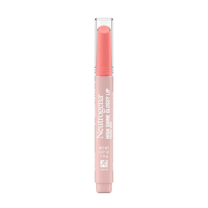 slide 1 of 7, Neutrogena High Shine Glossy Lip Balm - Peachy Keen - 0.07oz, 0.07 oz