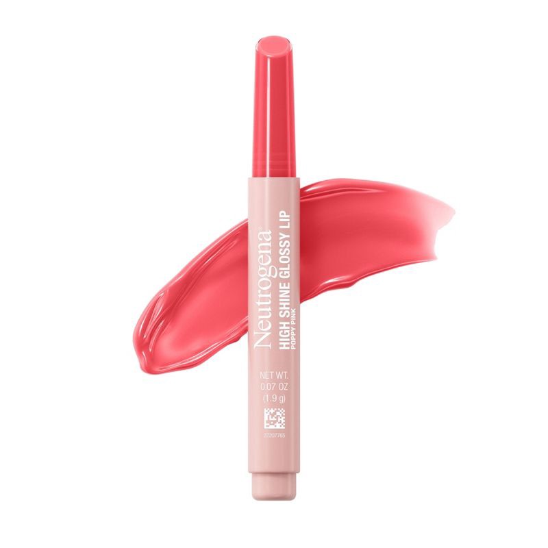 slide 4 of 8, Neutrogena High Shine Glossy Lip Balm - Poppy Pink - 0.07oz, 0.07 oz