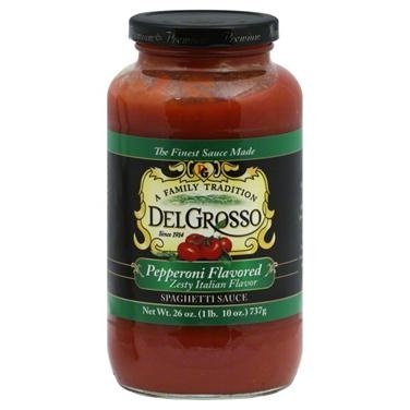 slide 1 of 1, La Famiglia DelGrosso Pepperoni Flavored Spaghetti Sauce, 26 oz