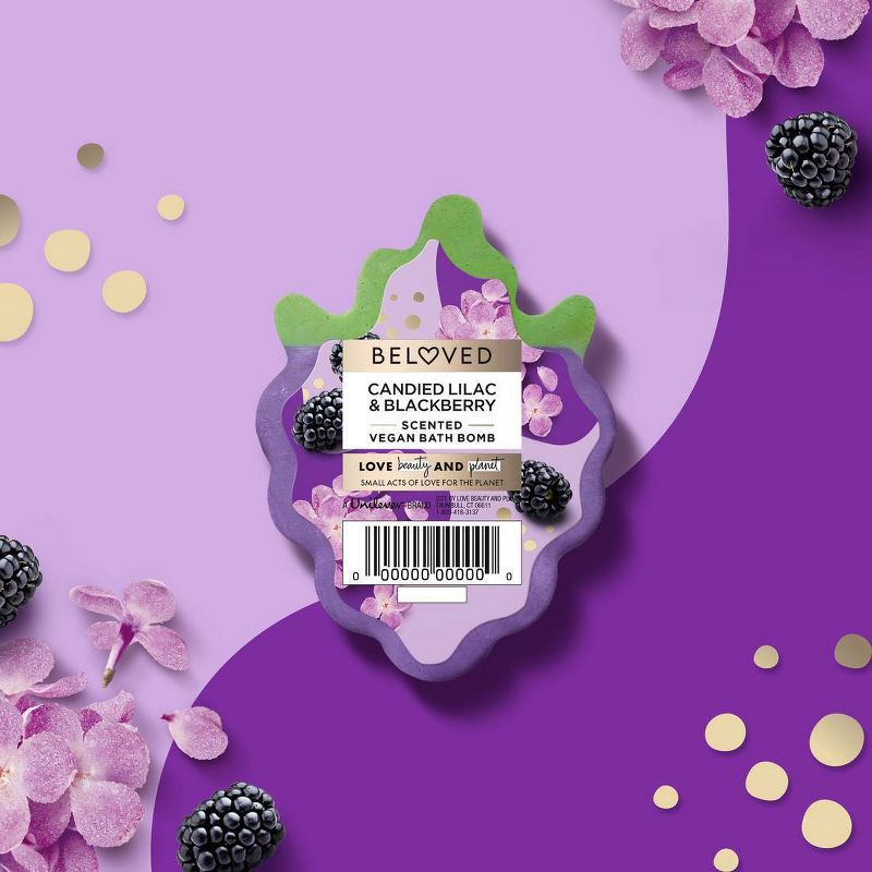 slide 4 of 6, Beloved Candied Lilac & Blackberry Bath Bomb - 4.2oz, 4.2 oz