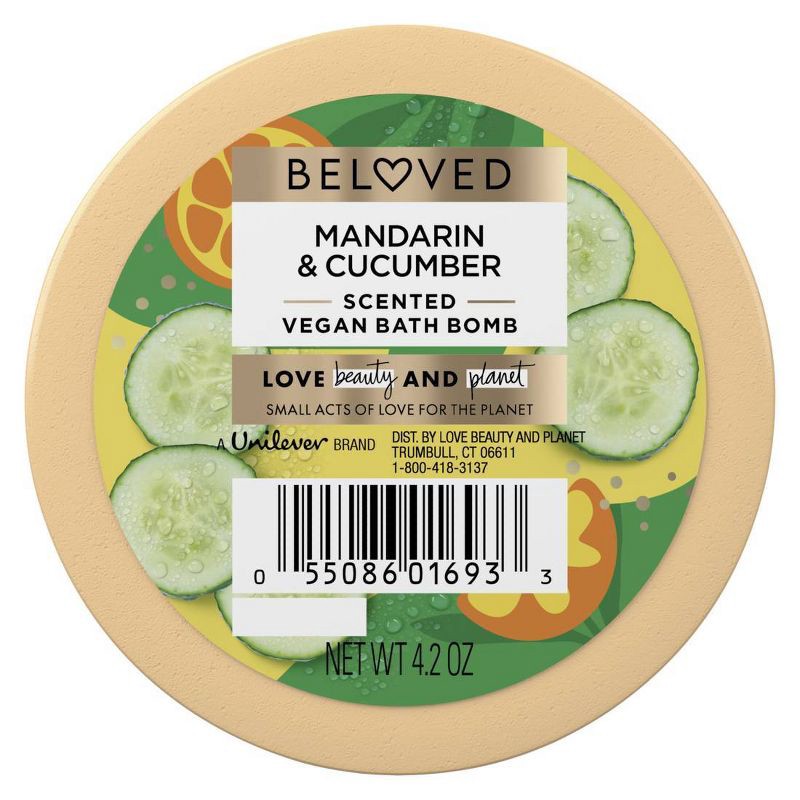 slide 1 of 6, Beloved Mandarin & Cucumber Water Bath Bomb - 4.2oz, 4.2 oz