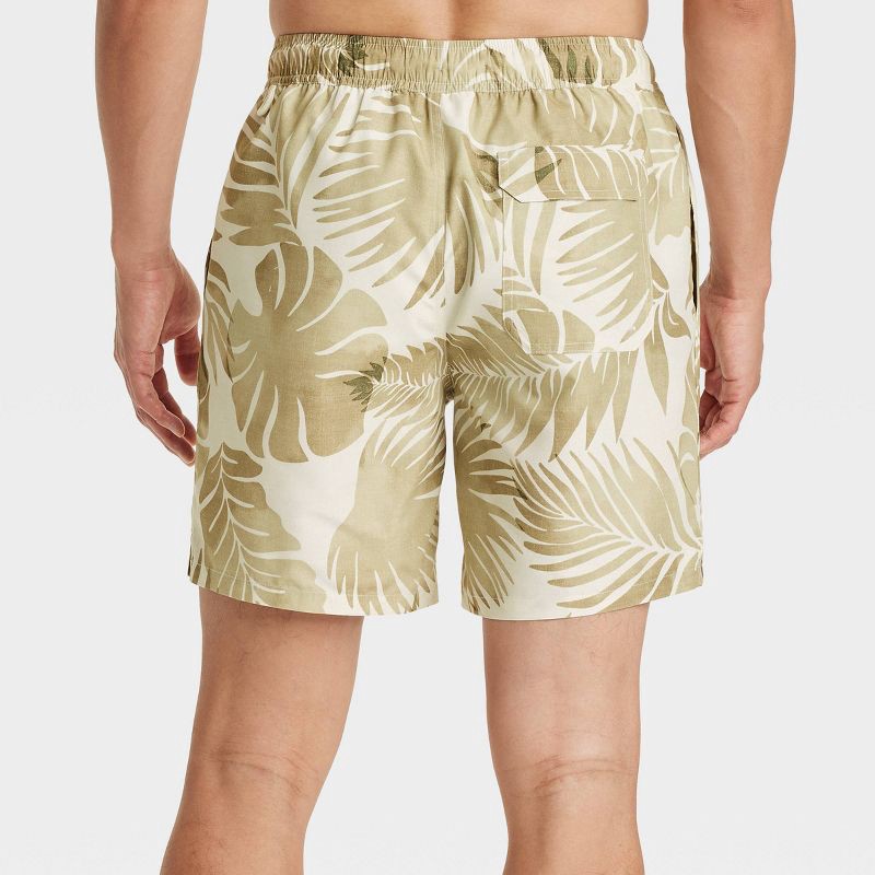 slide 2 of 3, Men's 7" Swim Trunks - Goodfellow & Co™ White M, 1 ct