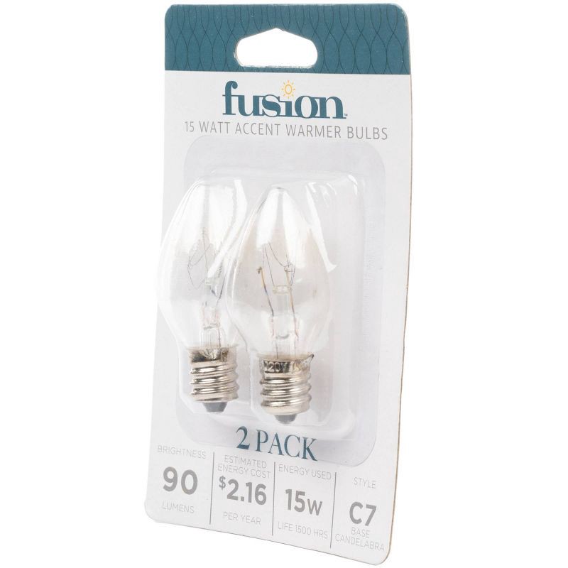 slide 3 of 3, Fusion 2pk 15W Light Bulbs for Wax Warmers, 2 ct