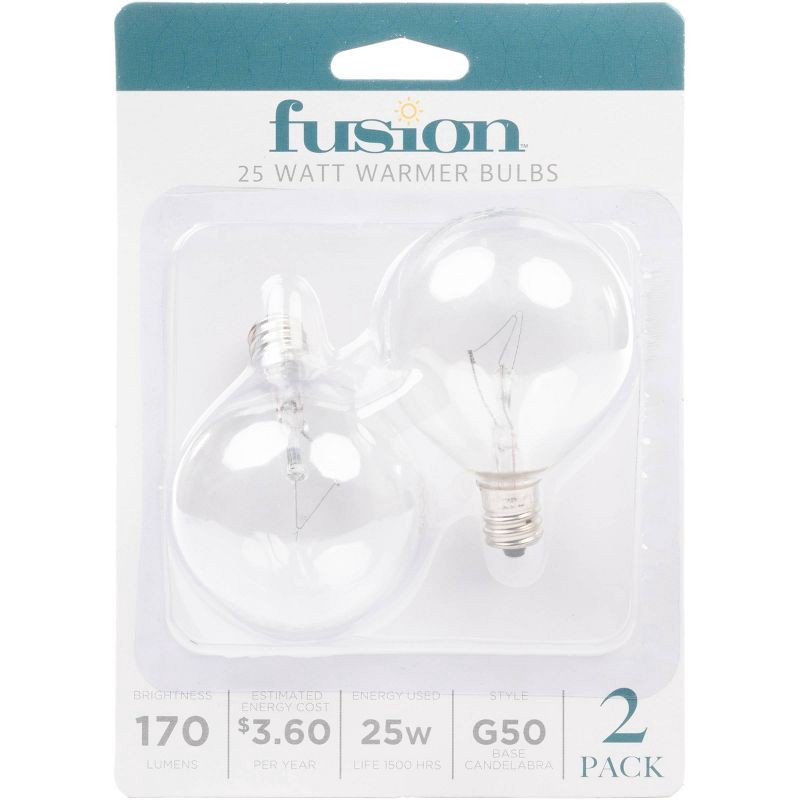slide 1 of 3, Fusion 2pk 25W Light Bulbs for Wax Warmers, 2 ct