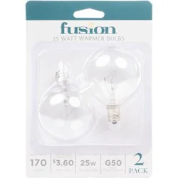 Fusion 2pk 25W Light Bulbs for Wax Warmers