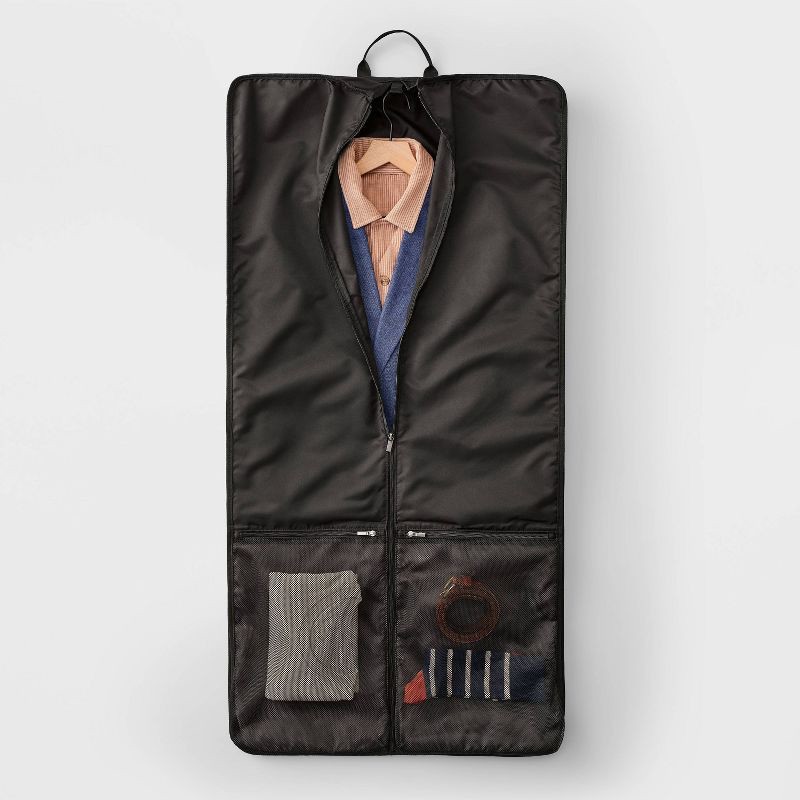 slide 2 of 4, Large Garment Bag Black - Open Story™️: Solid, Water-Resistant, Lightweight Luggage, 1 ct