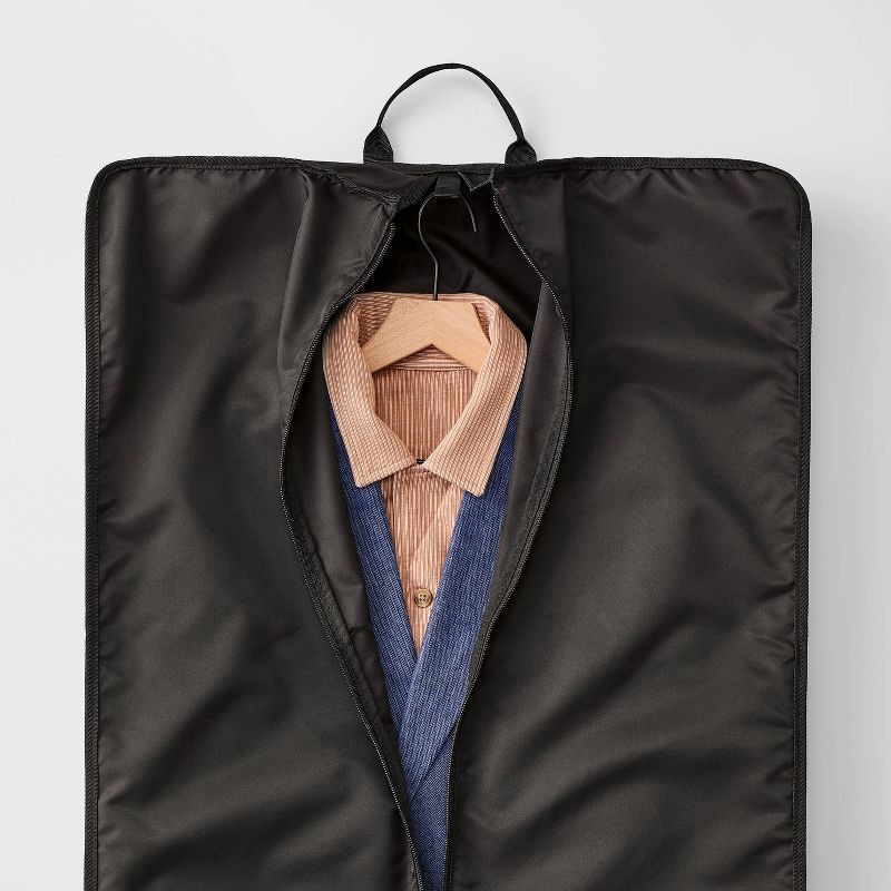 slide 4 of 4, Large Garment Bag Black - Open Story™️: Solid, Water-Resistant, Lightweight Luggage, 1 ct