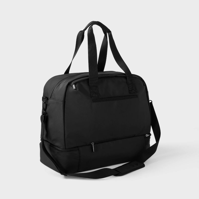 slide 3 of 6, Weekender Bag with Drop-Bottom - Open Story™ Black, 1 ct