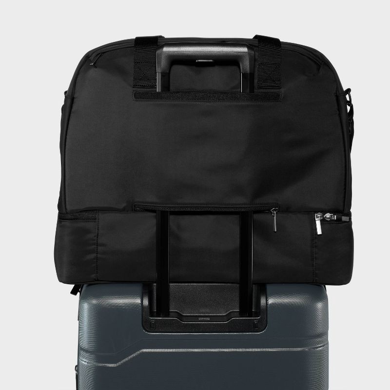 slide 5 of 6, Weekender Bag with Drop-Bottom - Open Story™ Black, 1 ct