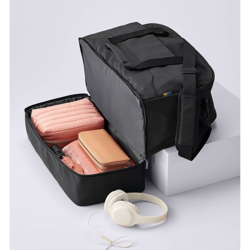slide 6 of 6, Weekender Bag with Drop-Bottom - Open Story™ Black, 1 ct