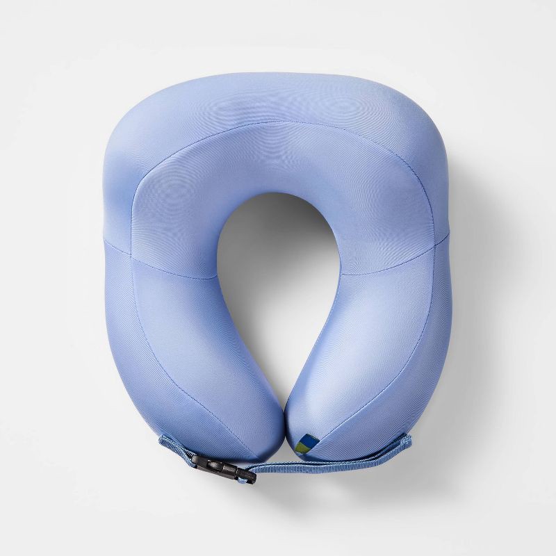slide 1 of 3, Contoured Memory Foam Neck Pillow - Open Story™ Blue, 1 ct