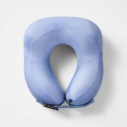 Contoured Memory Foam Neck Pillow - Open Story™ Blue