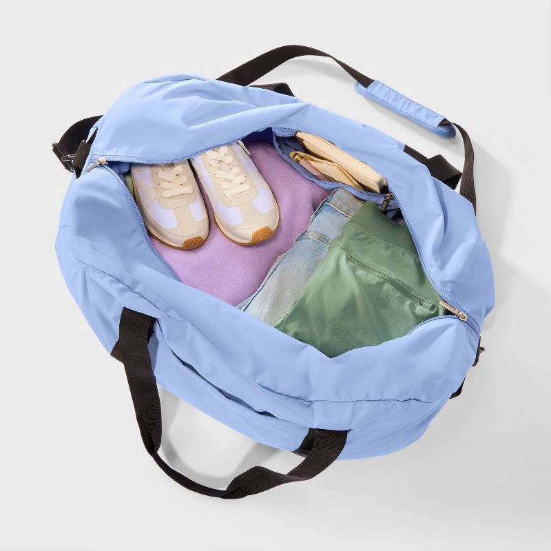 slide 3 of 5, Packable 100L Duffel Bag - Open Story™ Blue: Softside Travel Carry-On, 100 liter