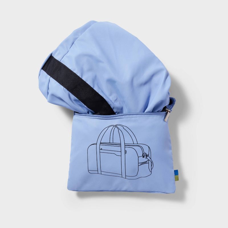 slide 5 of 5, Packable 100L Duffel Bag - Open Story™ Blue: Softside Travel Carry-On, 100 liter