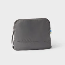 Toiletry Bag - Open Story™ Gray: Travel Solid Zipper Kit