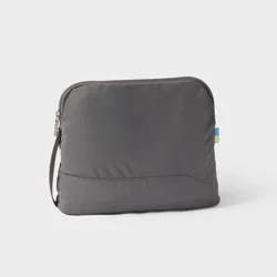 Toiletry Bag - Open Story™ Gray: Travel Solid Zipper Kit