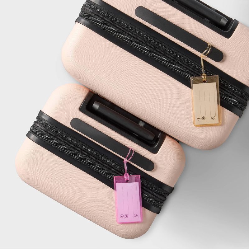 slide 2 of 3, Jelly Luggage Tag - Open Story™ Pink/Magenta: Solid TPU Travel Accessory Set, 1 ct