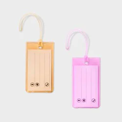 Jelly Luggage Tag - Open Story™ Pink/Magenta: Solid TPU Travel Accessory Set