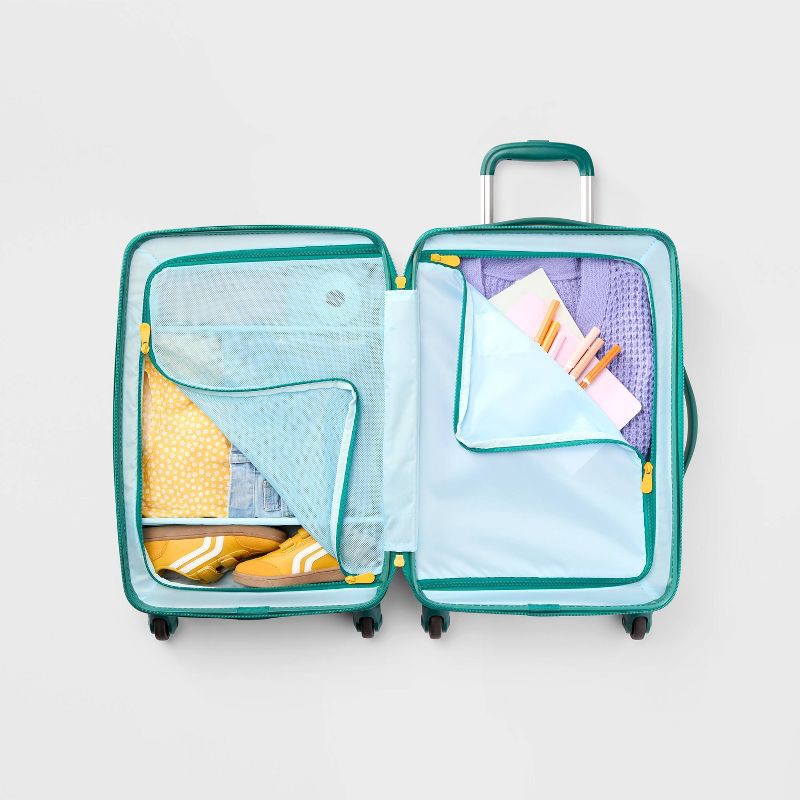 slide 2 of 4, Kids' Hardside Carry On Spinner Suitcase Daisy - Cat & Jack™️, 1 ct