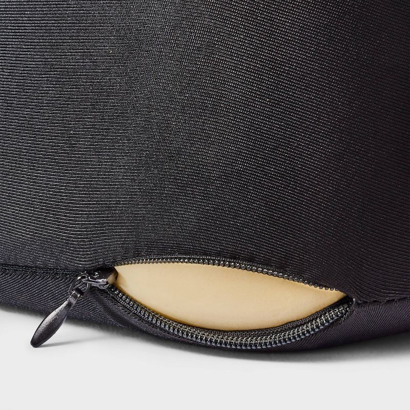 slide 3 of 3, Contoured Memory Foam Neck Pillow - Open Story™ Black: U-Shape Travel Support, 1 ct